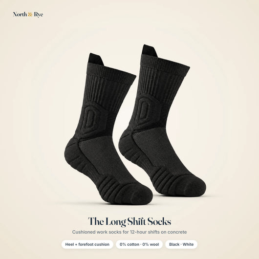 The Long Shift Socks, black pair