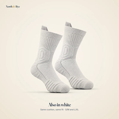 The Long Shift Socks, white pair