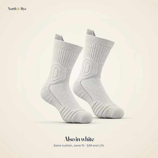 The Long Shift Socks, white pair